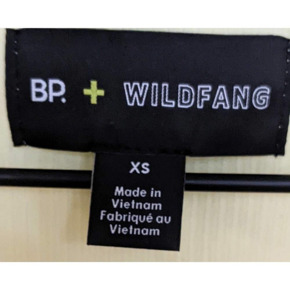 Bp. + Wildfang Womens Corduroy Velour 1/4 Zip Sweatshirt Size Xs Green Luminary — image 3 of 4